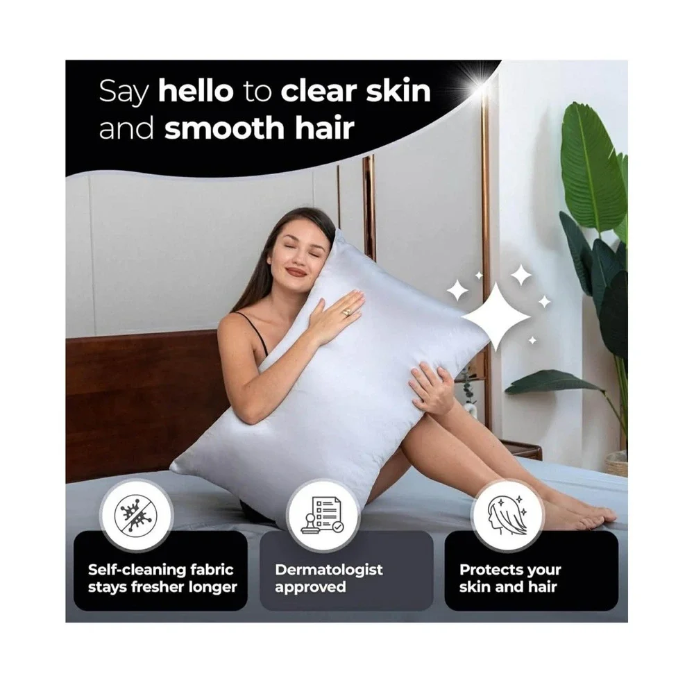 Silver Infused Bed Sheets Set - Award-Winning Self-Cooling Fabric with Self-C...
